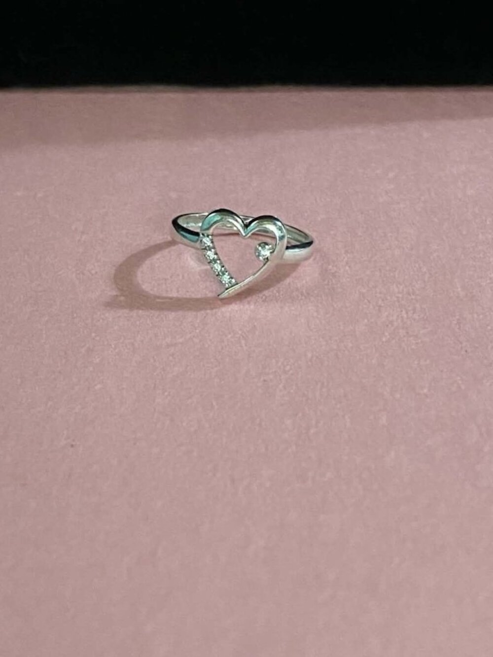 .925 Heart ring with Cubic Zirconia